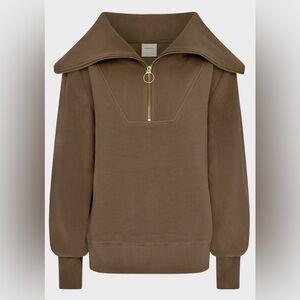 Varley Vine 1/2 zip in stone olive size S